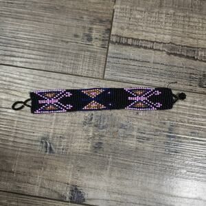 Beaded loom bracelet southwestern native style design